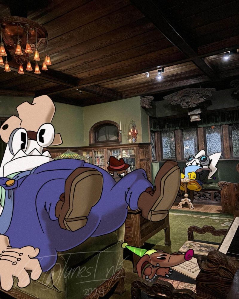 Part one of the 2024 mixed media piece.  Photo taken from the Minneapolis Institute of Arts.

Characters (left to right):
Arthur, Toby, Hinawa, Calloway