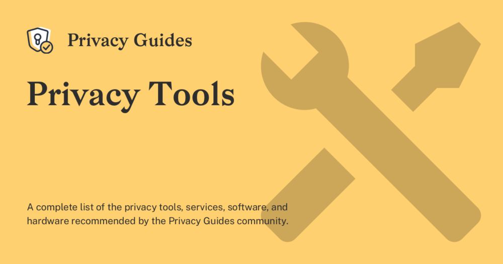 Privacy Guides is a pretty cool nonprofit site offering data security info, promoting digital privacy, and exposing government monitoring efforts; some awesome guides on here. www.privacyguides.org/en/tools/