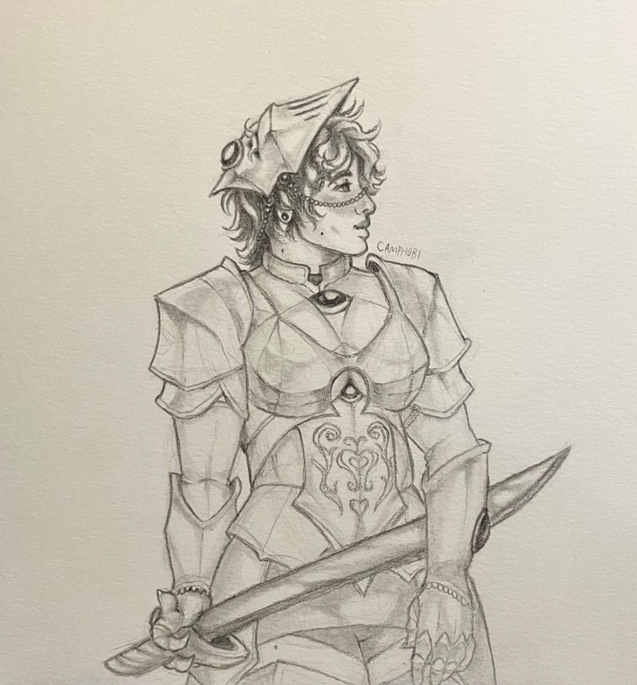 knight girl being awesome posed up with her sword