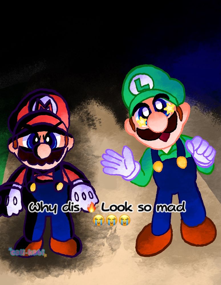 Old meme redraw thought this go well with Mario since the way he acted in the new trailer xD