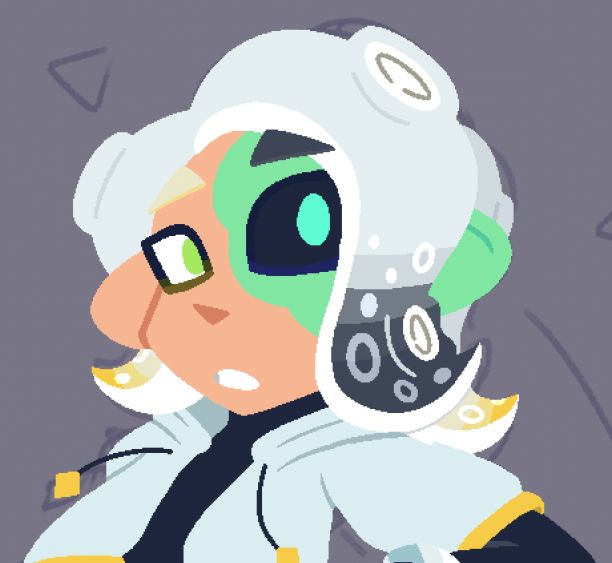 WIP drawing of Cerise in his Side Order fit