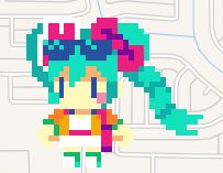 A screenshot of wplace of Miku from Radient Revival