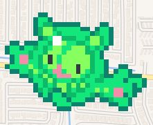A screenshot of wplace of a Reuiniclus sprite