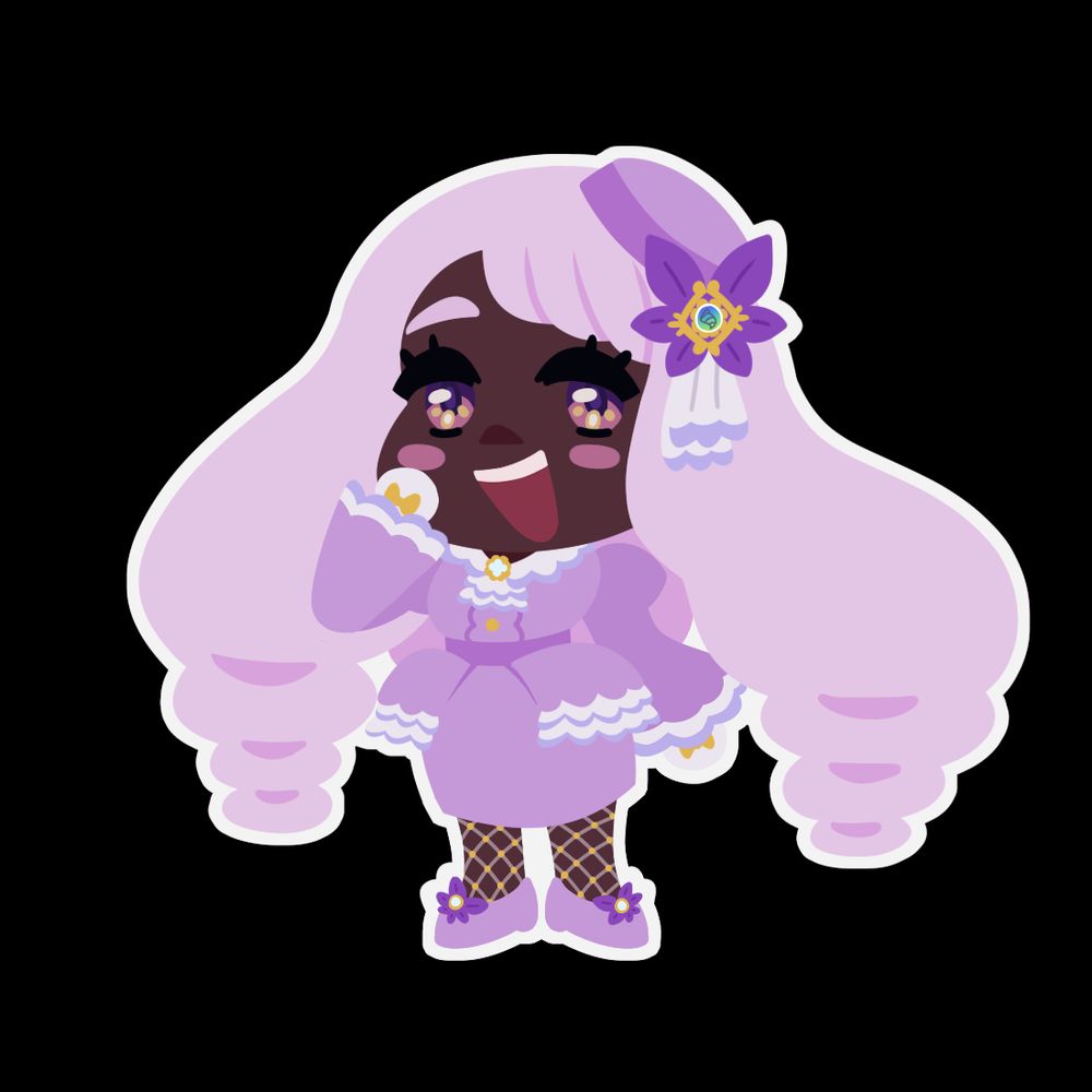 A lineless chibi drawing of Jacithe from Pokemon Legends Z-A