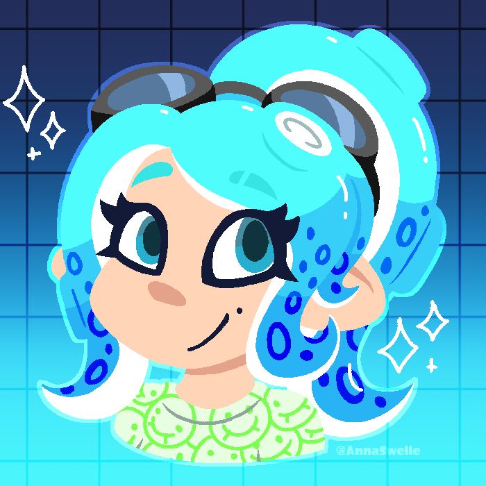 A lineless bustshot of @isidora's OC happily looking at the viewer
