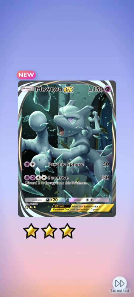 Mewtwo ex full art card
