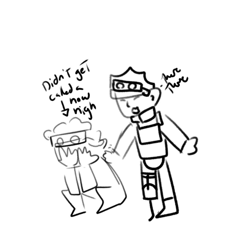 A reagent from outlast trials hunched over crying becaise he was not called a how high as my reagent comforts him