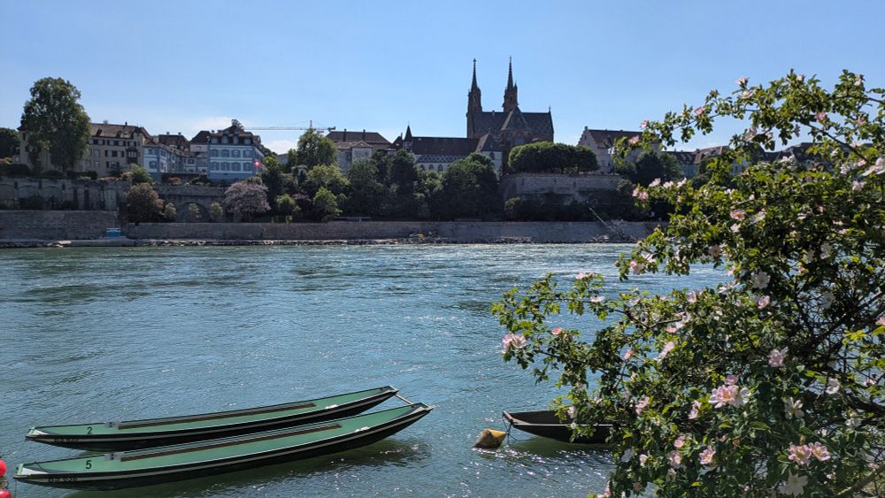 Overlooking the Rhine in Basel, Switzerland 