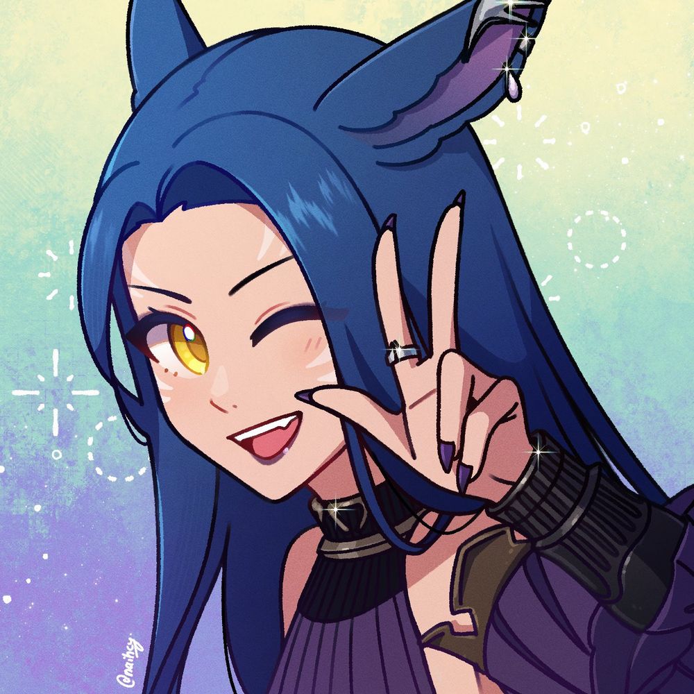 Digital artwork of Nyx's FFXIV character