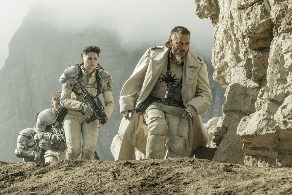 Mithraic armor (notably worn here by Marcus [Caleb] and Sue [Mary]) in Raised By Wolves (2020-22) 