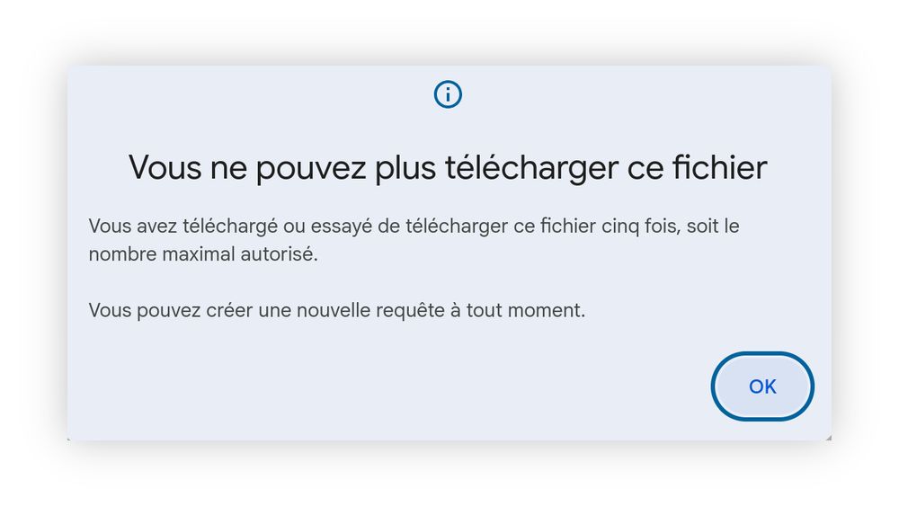 Vous ne pouvez plus télécharger ce fichier
Vous avez téléchargé ou essayé de télécharger ce fichier cinq fois, soit le nombre maximal autorisé.

Vous pouvez créer une nouvelle requête à tout moment.