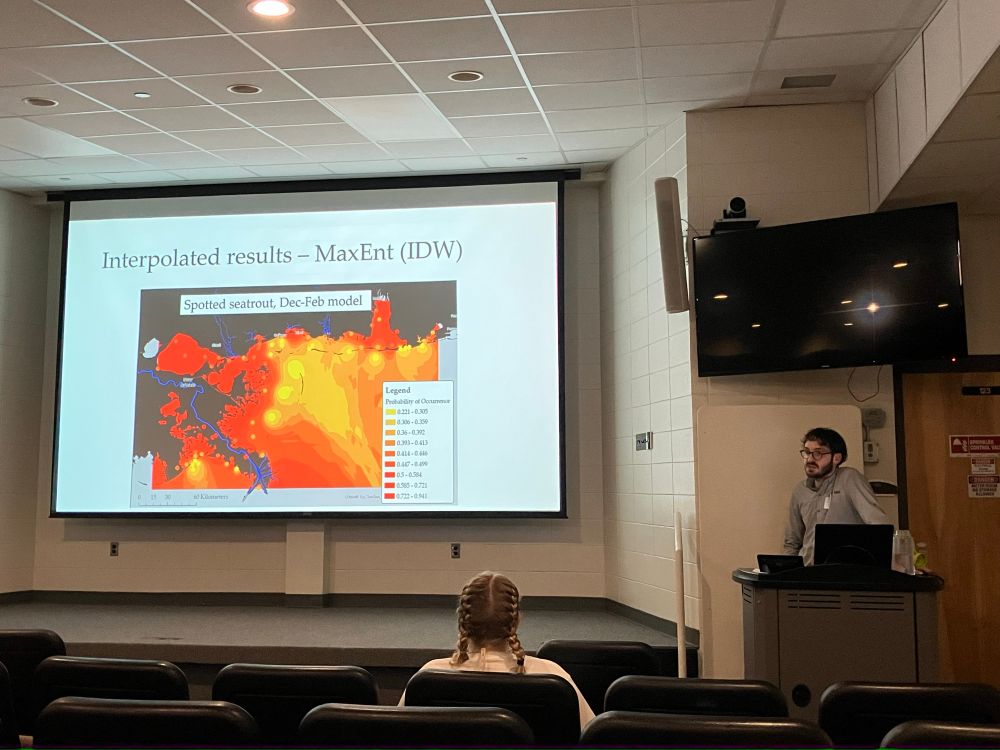 My MS student David May presenting his research