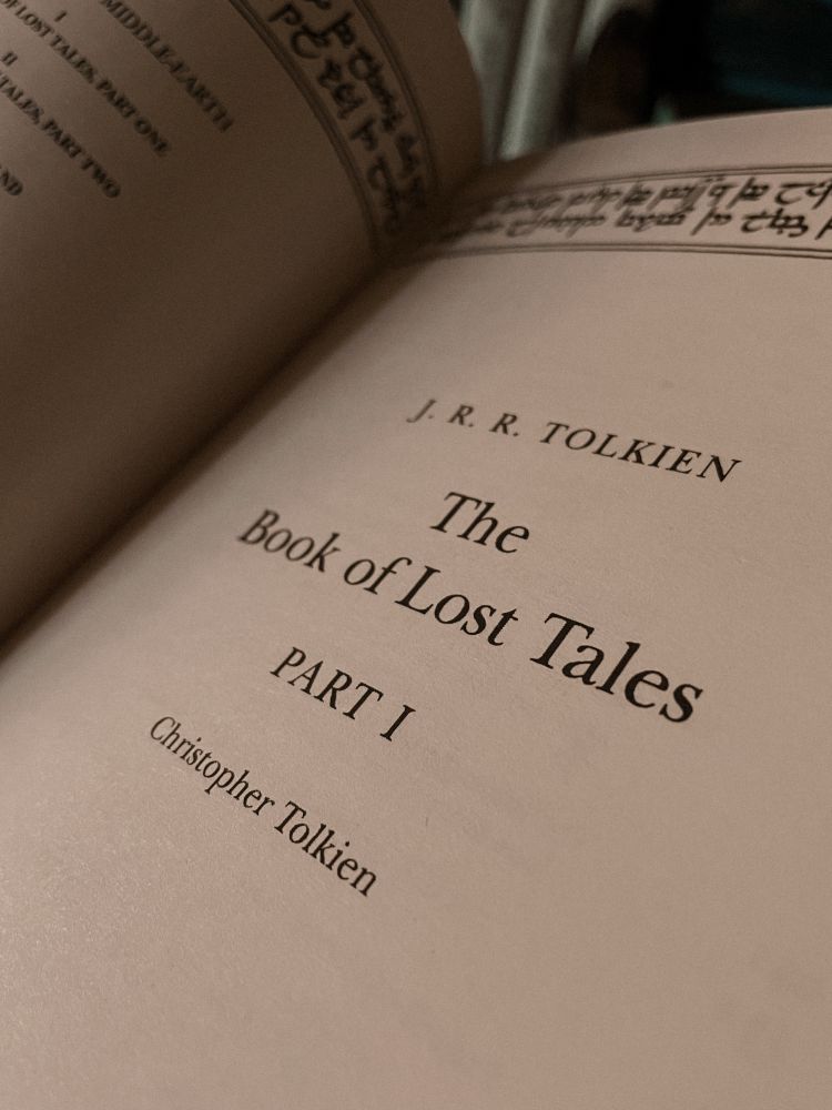 Book of Lost Tales by JRR Tolkien title page 