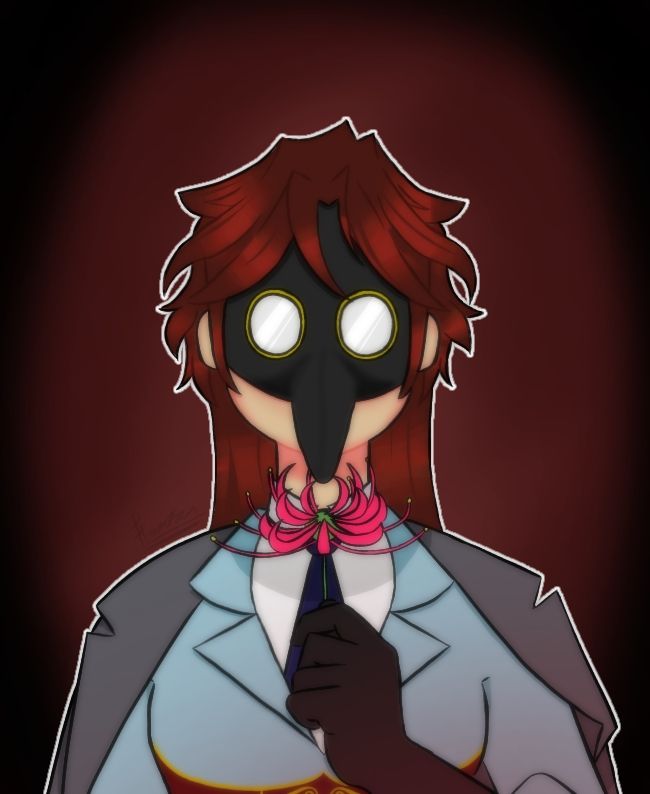 Ankuroeml holding a red spider lily