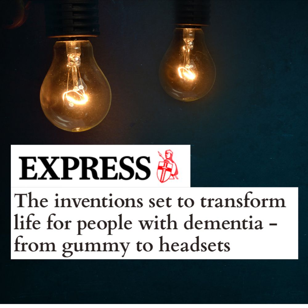 Headline from the Express newspaper, which reads: "The inventions set to transform life for people with dementia - from gummy to headsets"