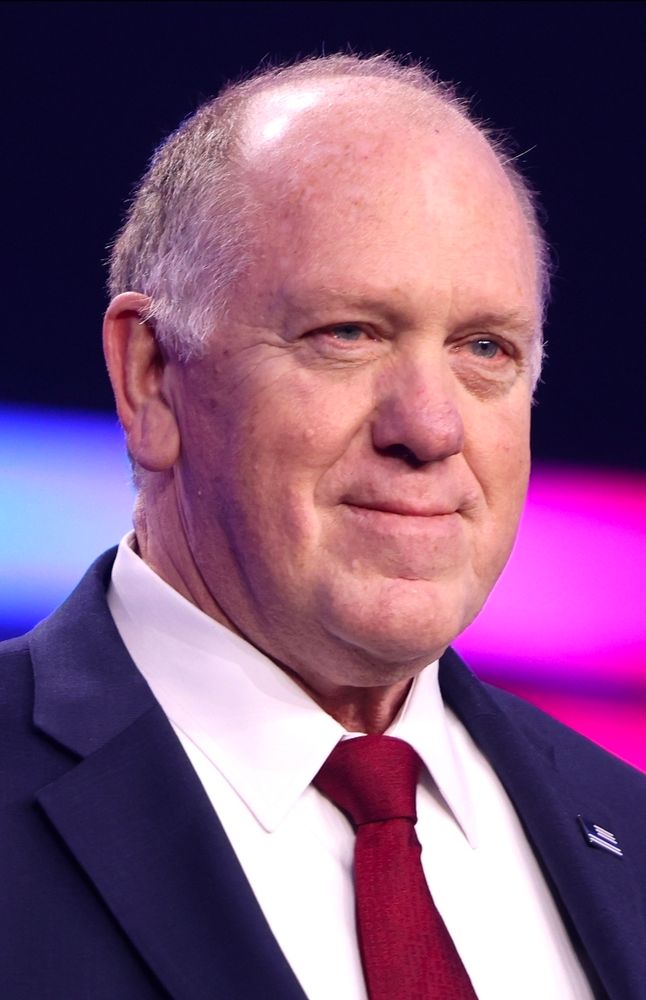 Tom Homan (a simpering bitch of a man) in 2024. He's a red-eyed demon here but his flesh reveals some memory of vitality.