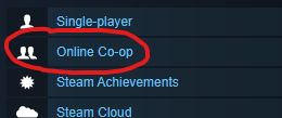 Text from the Steam page for Darksiders 4 showing Online Co-op circled