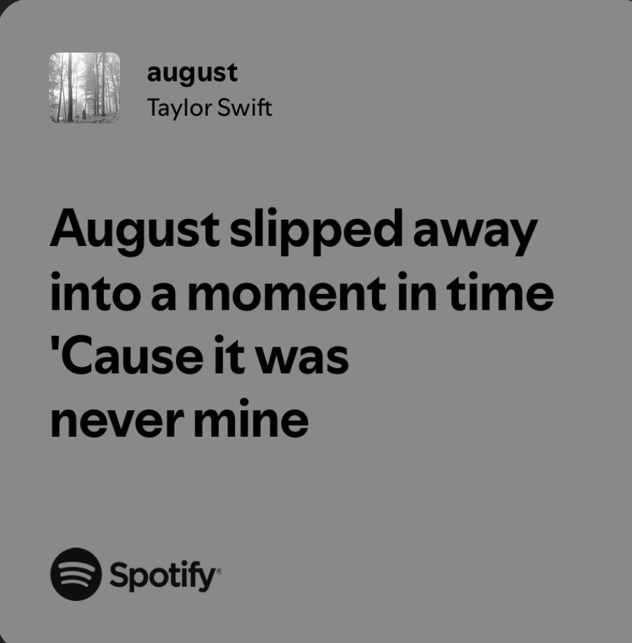 Taylor swift august 
