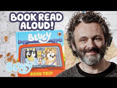 Road Trip 🚗 🥜 Bluey Book Read Aloud by Michael Sheen ⭐️ | Bluey Book Reads 💙 | Bluey