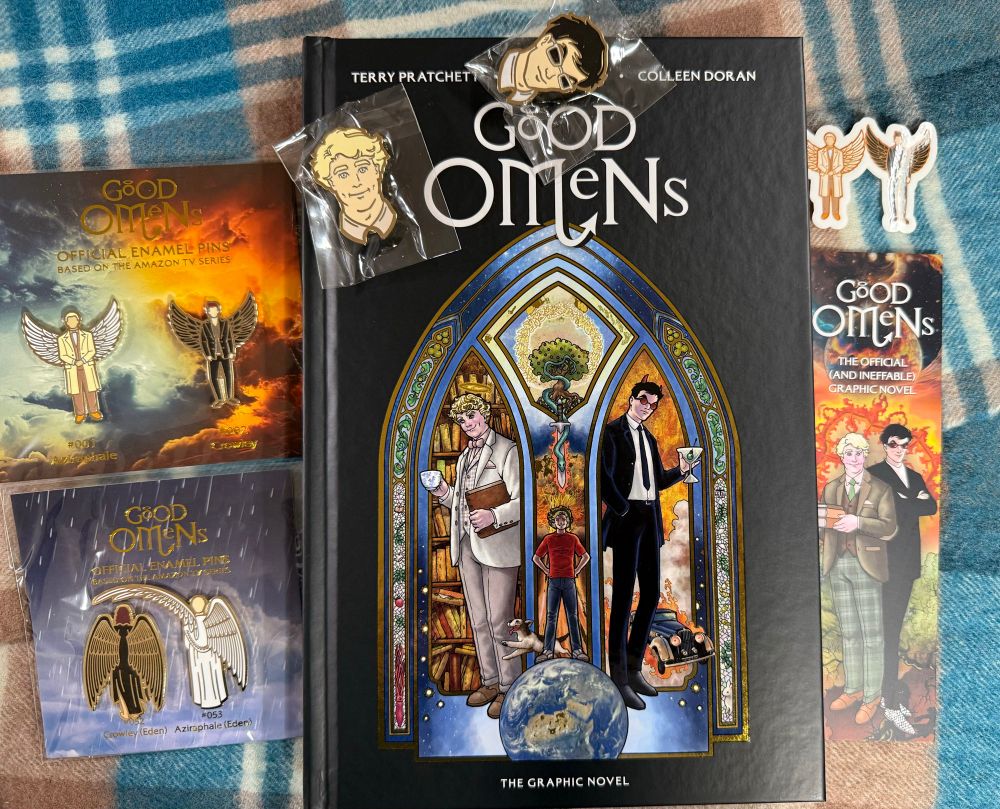 Good Omens Graphic Novel with Pins