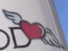 Winged red heart