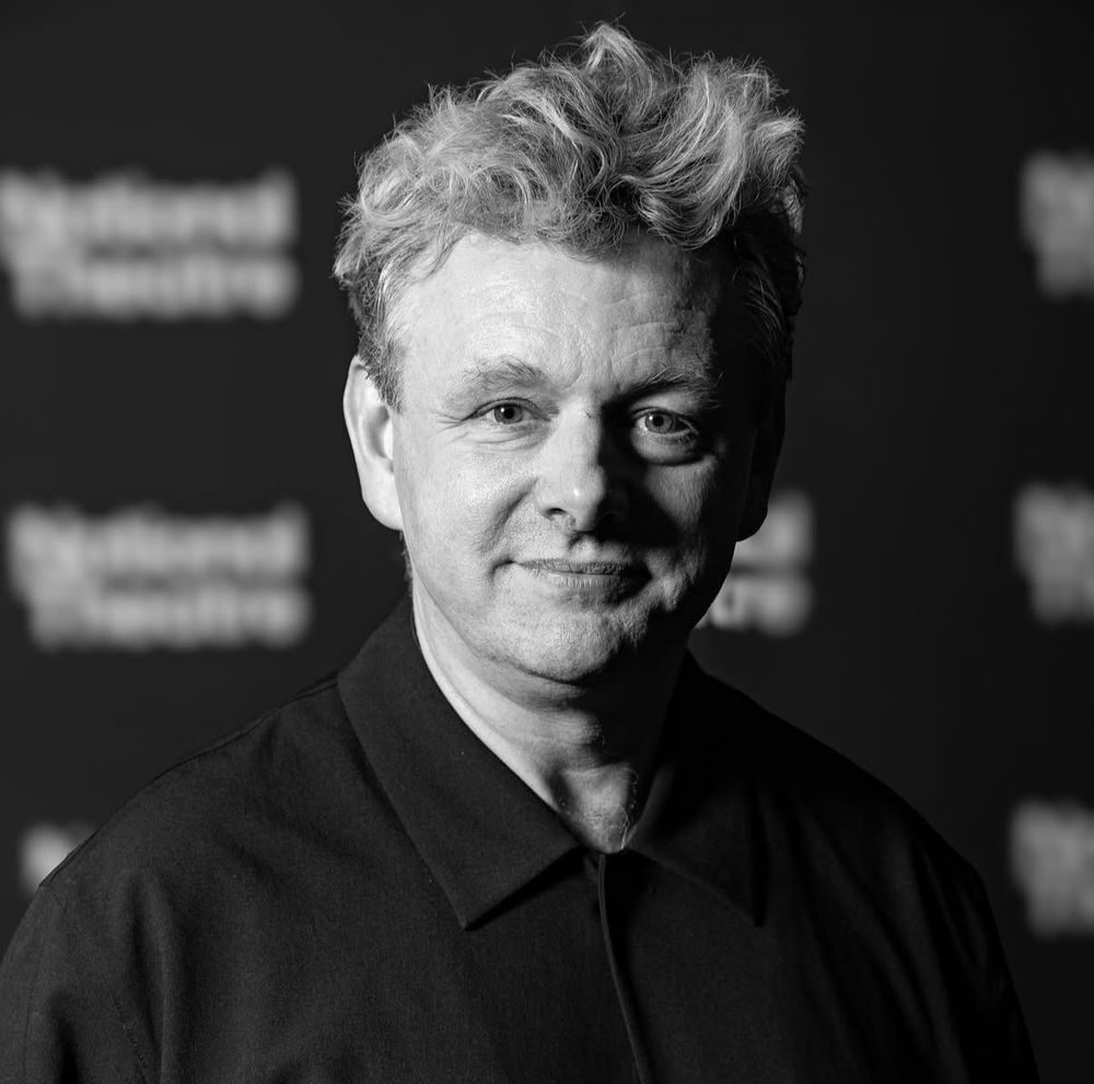 A Black/White photo of Michael Sheen