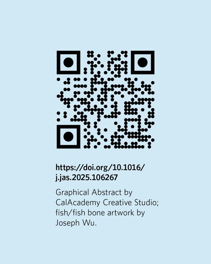 Final graphic includes a QR code leading to the anthropology publication about eelgrass meadows, with credit to the creatives who made the graphical abstract. http://doi.org/10.1016/j.jas.2025.106267