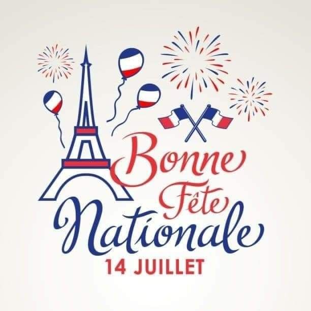 Bonne fête nationale. 14 juillet.