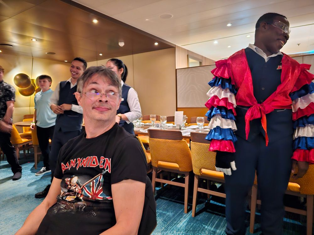 G enjoying the dinner dance. 