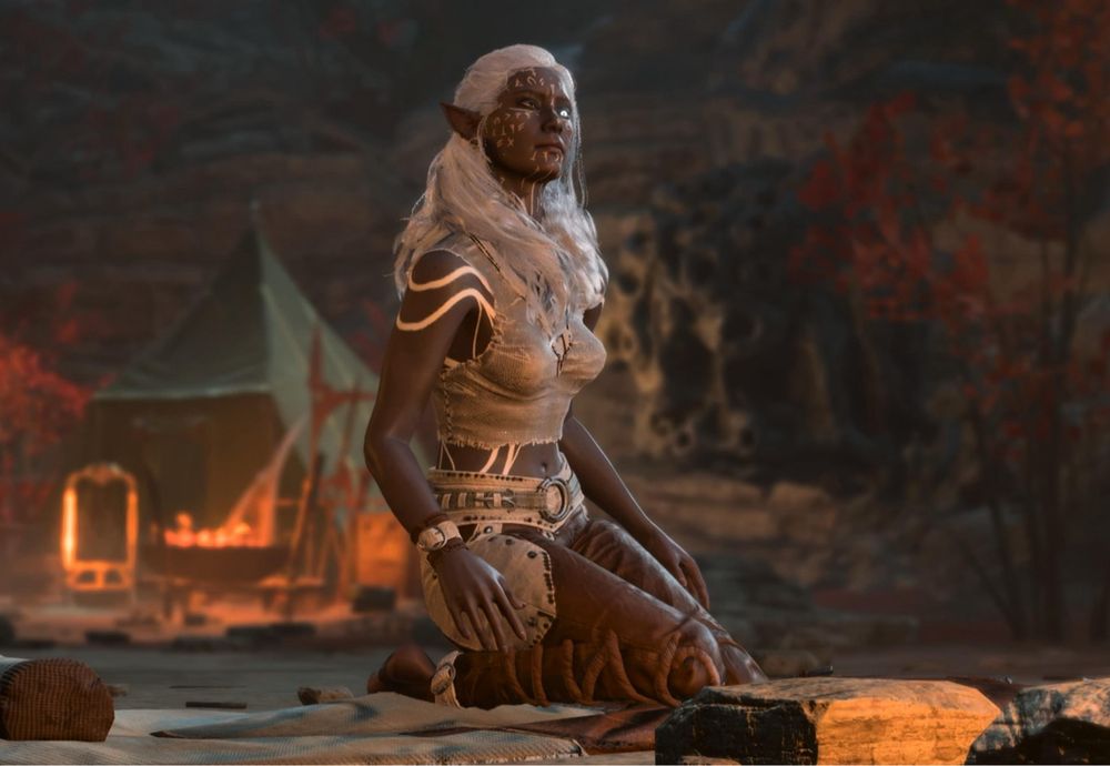 Vanya kneeling on the ground