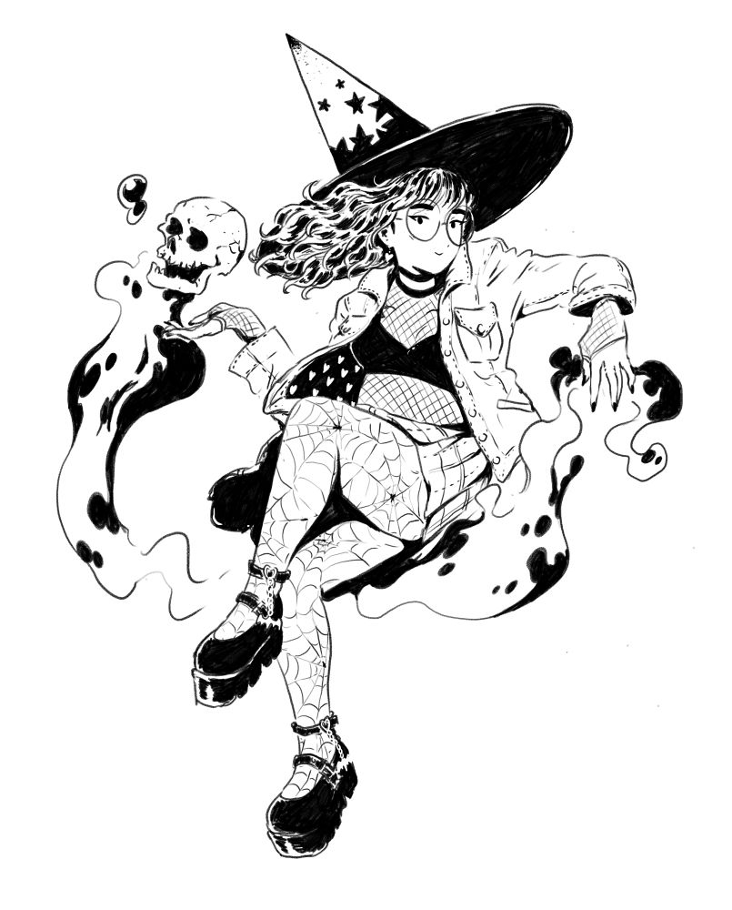 The original piece but only the black and white lineart