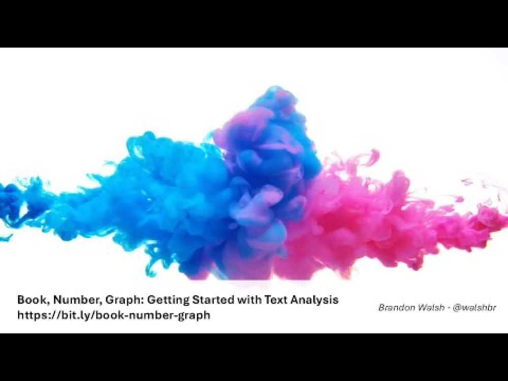 Book, Number, Graph: Getting Started with Text Analysis