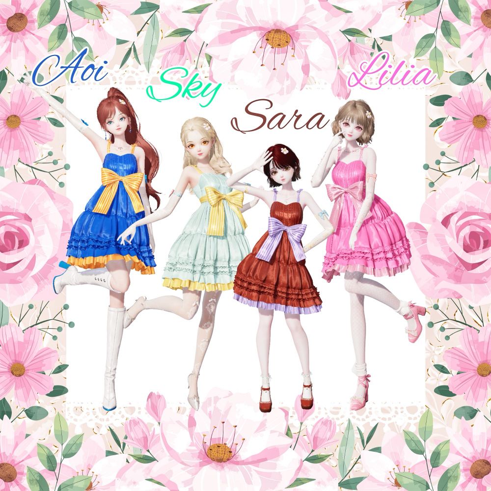 🧡🎀→葵
💛🎀→Sky
💜🎀→紗羅
🩷🎀→リリア