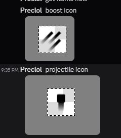 low poly icons for karting game for the item attacks.  one is a boost icon and one is a projectile icon