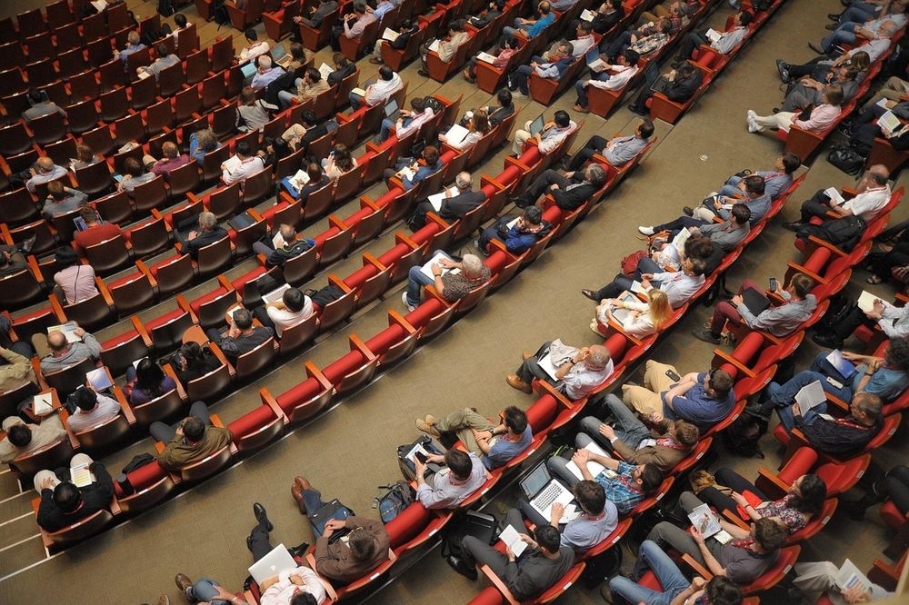 People in a lecture hall