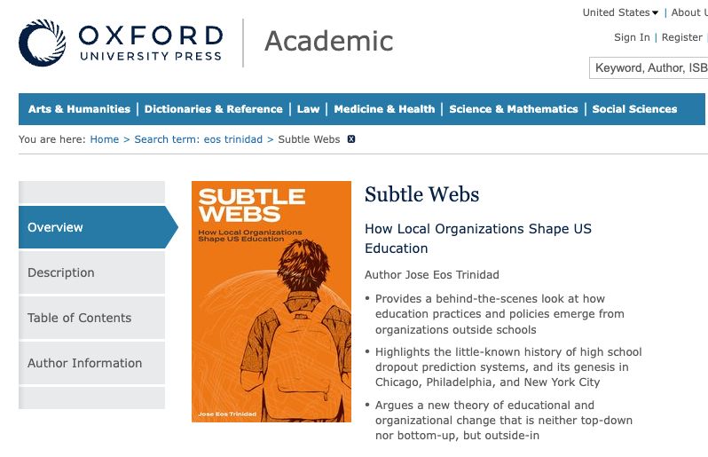 Web details about Subtle Webs book
