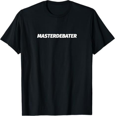 Show everyone that you are a masterdebater with this funny Masterdebater design. Features white lettering.