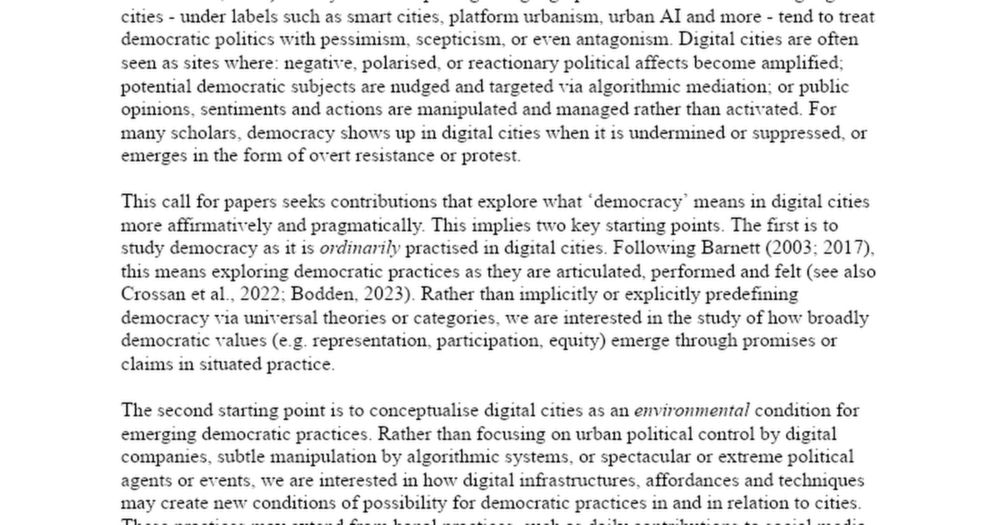 Ordinary Democracy and Digital Cities CFP Final.docx