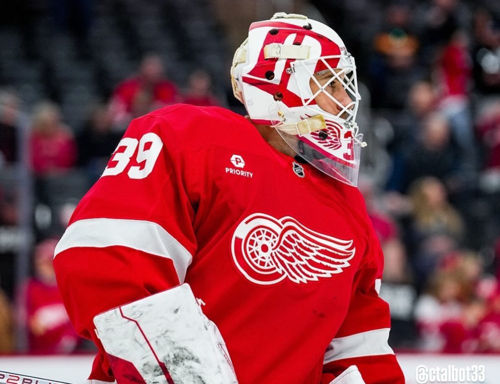 Cam Talbot during warmups November 29, 2024.