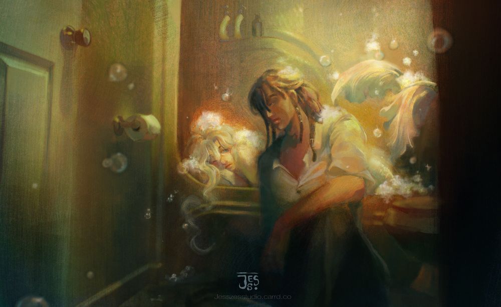 A quite, intimate moment of late night conversation between a siren and her new “friend”