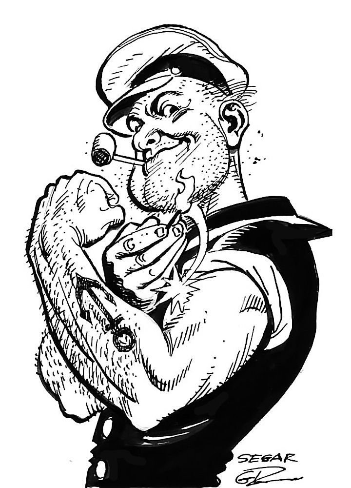 A José Luis García-López drawings of Popeye.