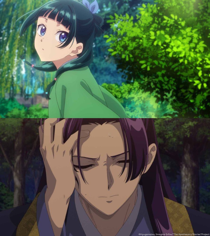 Maomao y Jinshi. Este último parece preocupado