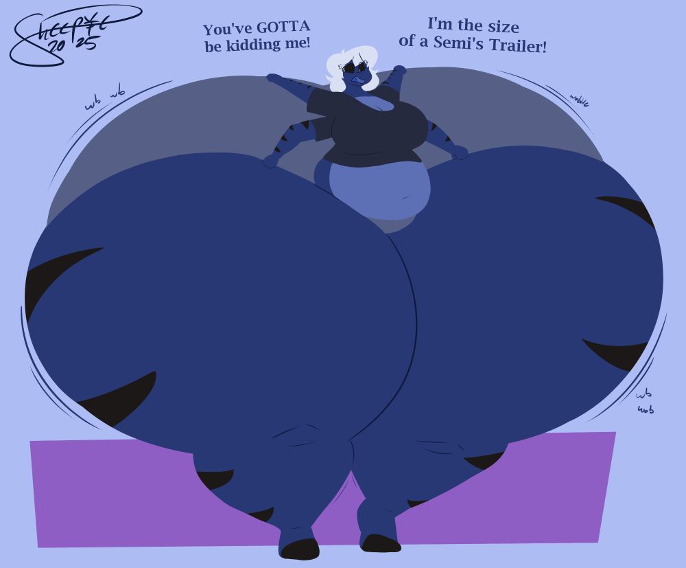 Spider with HUGE hips and ass, embarrassed