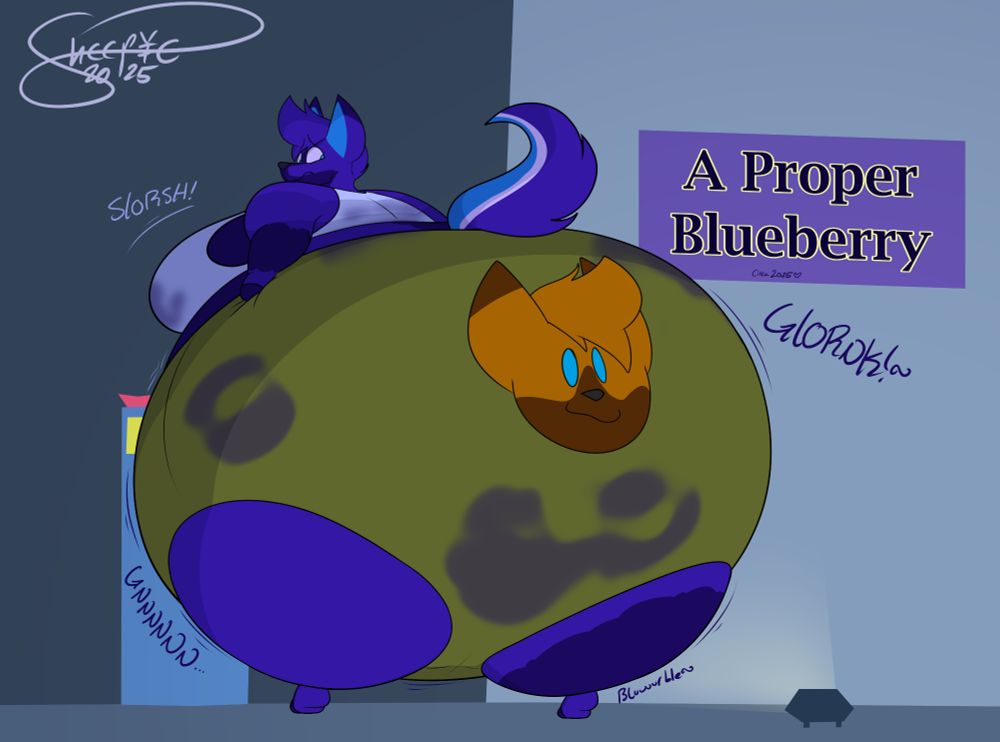 Giant monobutt blueberry of a doggy