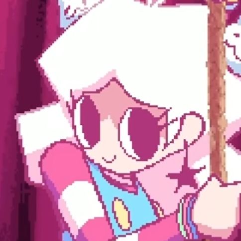 Abbie looking at the screen while grabbing a rope.