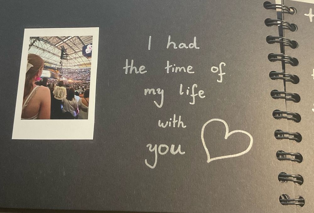Picture at the eras tour + “I had the time of my life with you“