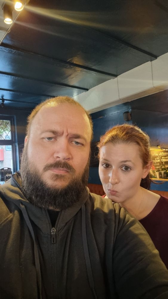 me and kip looking serious