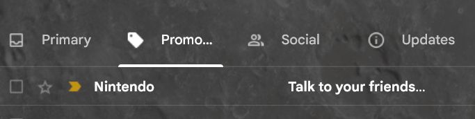 email from nintendo that starts with "talk to your friends"