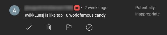 youtube comment that says: "kvikklunsj is like top 10 world famous candy"