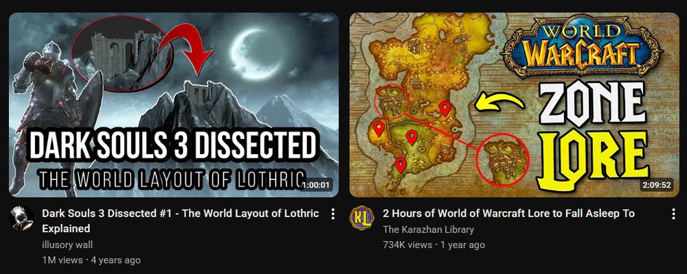 2 long videos about video games I like that are mostly just clips of the game and a person talking